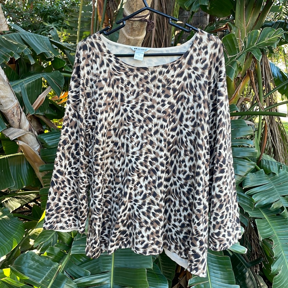 Bianca Nygard  leopard print three-quarter sleeve sweater or knit top